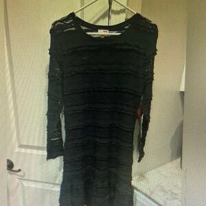 Bongo Black Lace Dress JUNIORS XL NWT